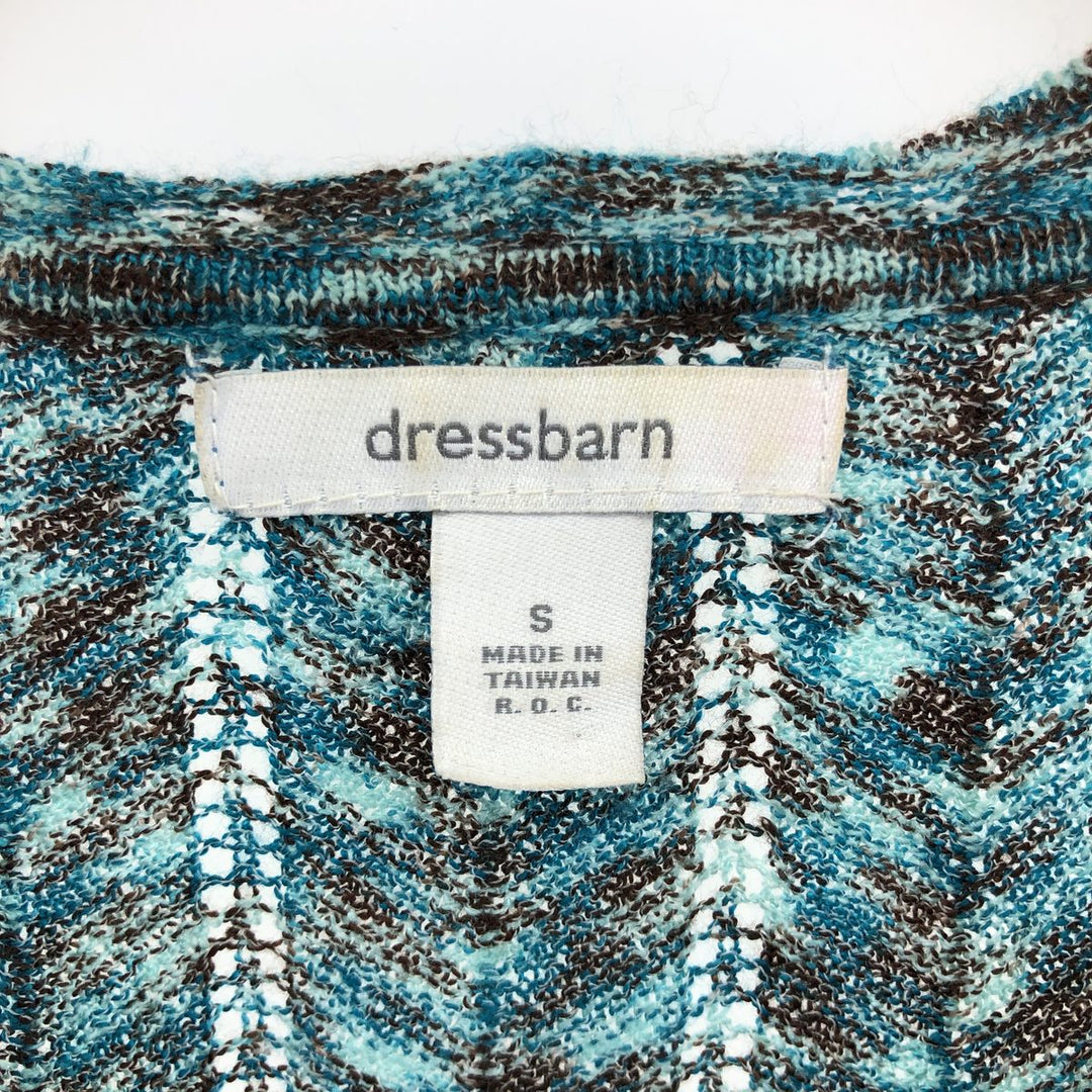 Dressbarn All-over Print V-neck 3/4 Sleeve Top for Women, Size S /eaa503037