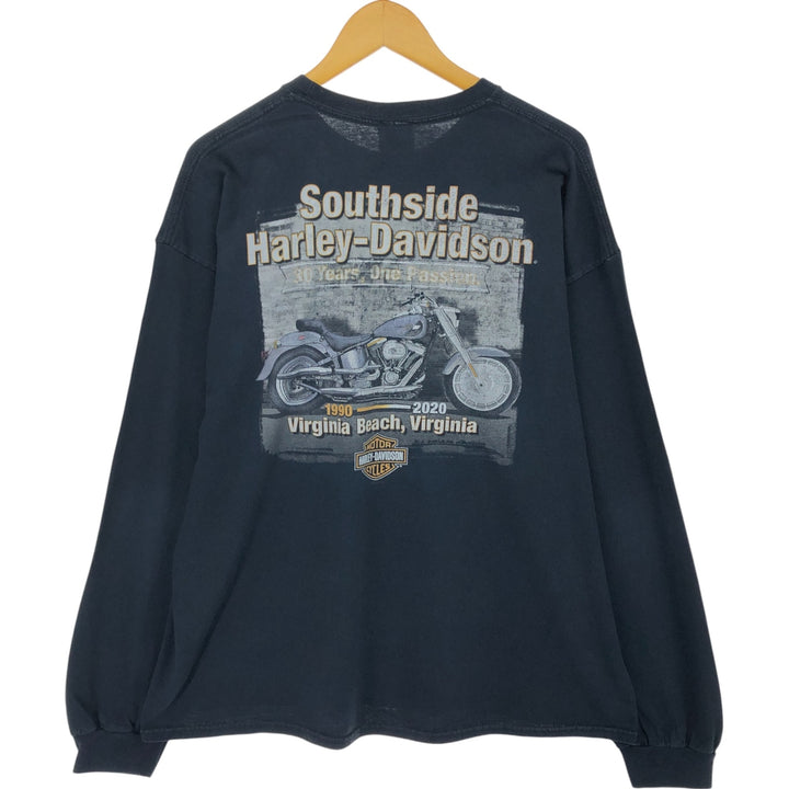 Harley-Davidson Back Print Long T-Shirt Long T Men's XXL / eaa503067