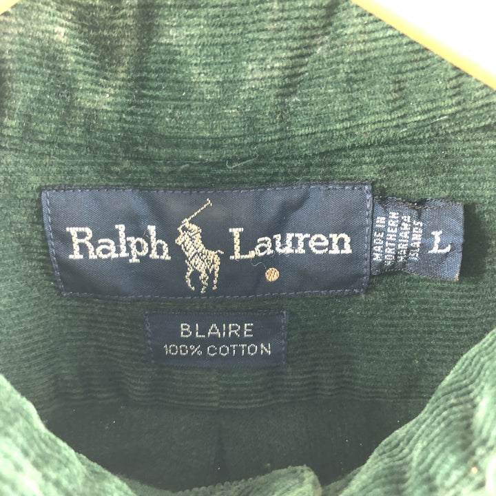 Ralph Lauren BLAIRE long sleeve button down corduroy shirt men's size L / eaa503074