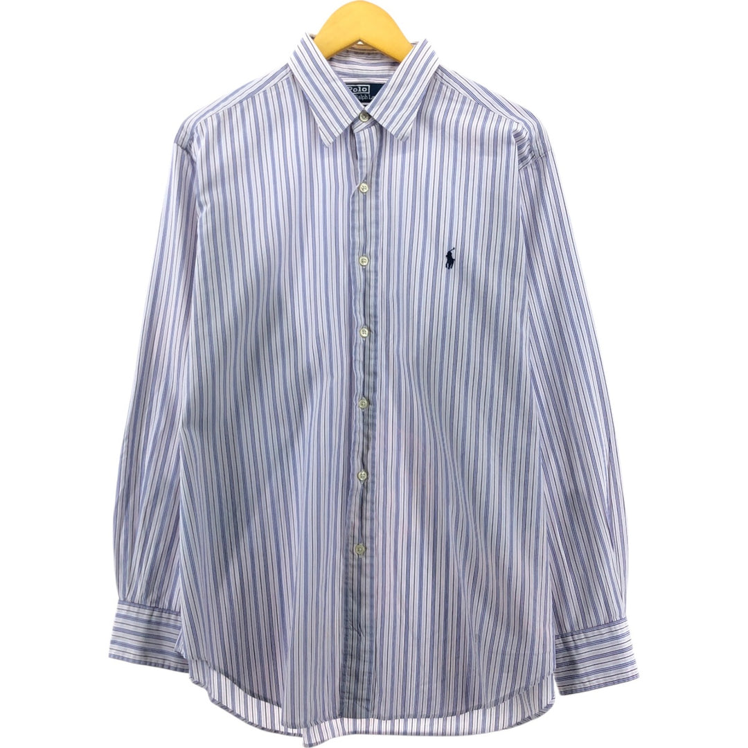 POLO by Ralph Lauren ANDREW Multi-stripe long sleeve cotton striped shirt, men's size L / eaa503076