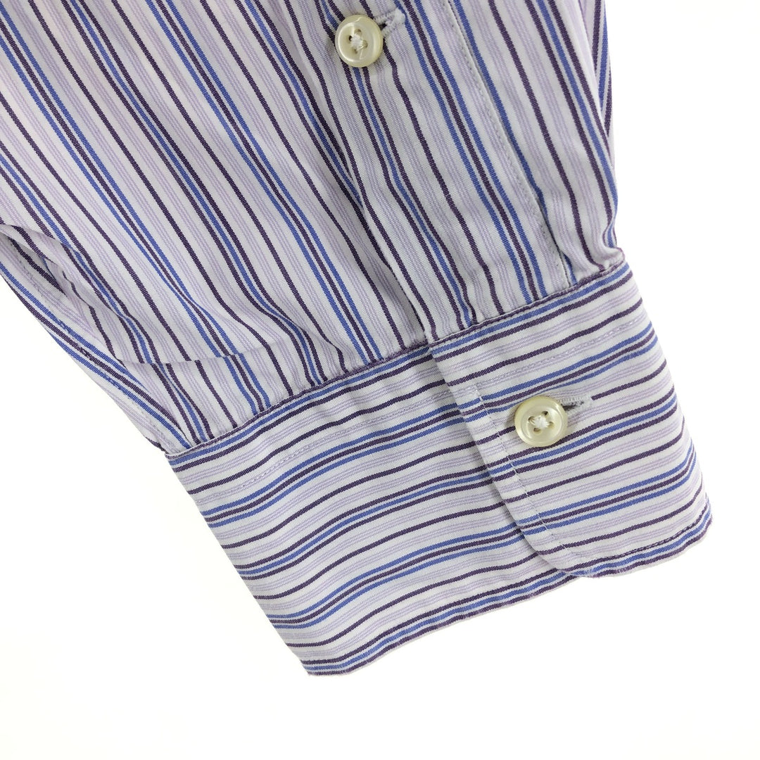 POLO by Ralph Lauren ANDREW Multi-stripe long sleeve cotton striped shirt, men's size L / eaa503076