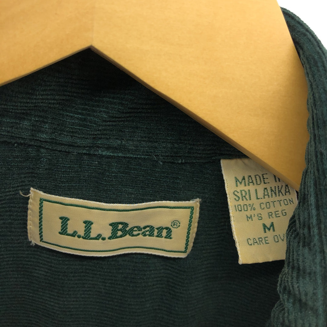 80'S LLBean Long Sleeve Button Down Corduroy Shirt Men's Medium Vintage /eaa503078