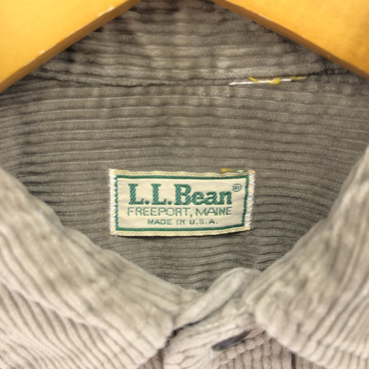 90'S LLBean Long Sleeve Corduroy Shirt Made in USA Men's XL Vintage /eaa503079