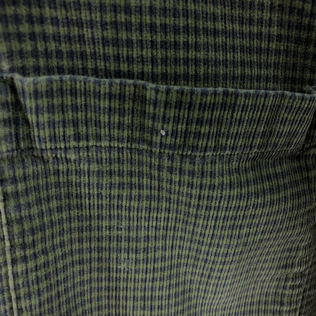 90s~00'S Eddie Bauer Gingham Check Long Sleeve Button Down Corduroy Shirt Men's L size / eaa503080