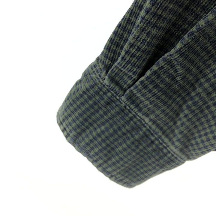 90s~00'S Eddie Bauer Gingham Check Long Sleeve Button Down Corduroy Shirt Men's L size / eaa503080