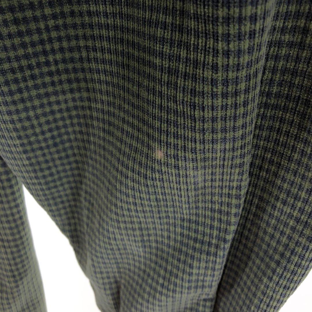 90s~00'S Eddie Bauer Gingham Check Long Sleeve Button Down Corduroy Shirt Men's L size / eaa503080