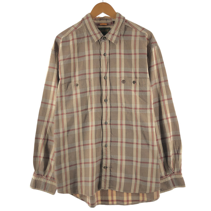 Timberland Long Sleeve Cotton Check Shirt Men's XL / eaa503101