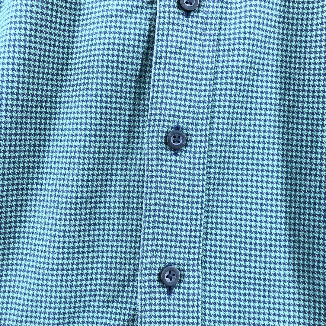 LLBean Houndstooth Pattern Long Sleeve Button-Down Shirt Men's XL /eaa503104