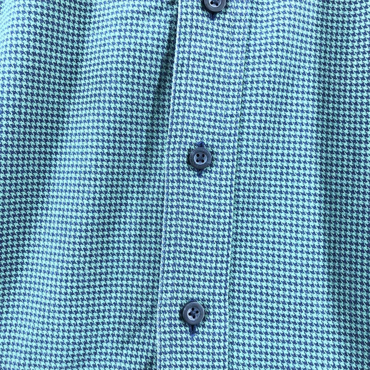 LLBean Houndstooth Pattern Long Sleeve Button-Down Shirt Men's XL /eaa503104