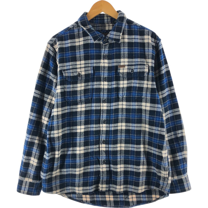 ORVIS Long Sleeve Heavy Flannel Check Shirt Men's Size L /eaa503130