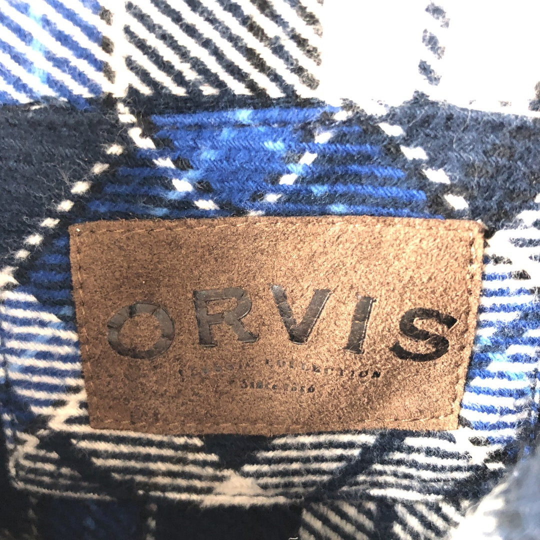 ORVIS Long Sleeve Heavy Flannel Check Shirt Men's Size L /eaa503130