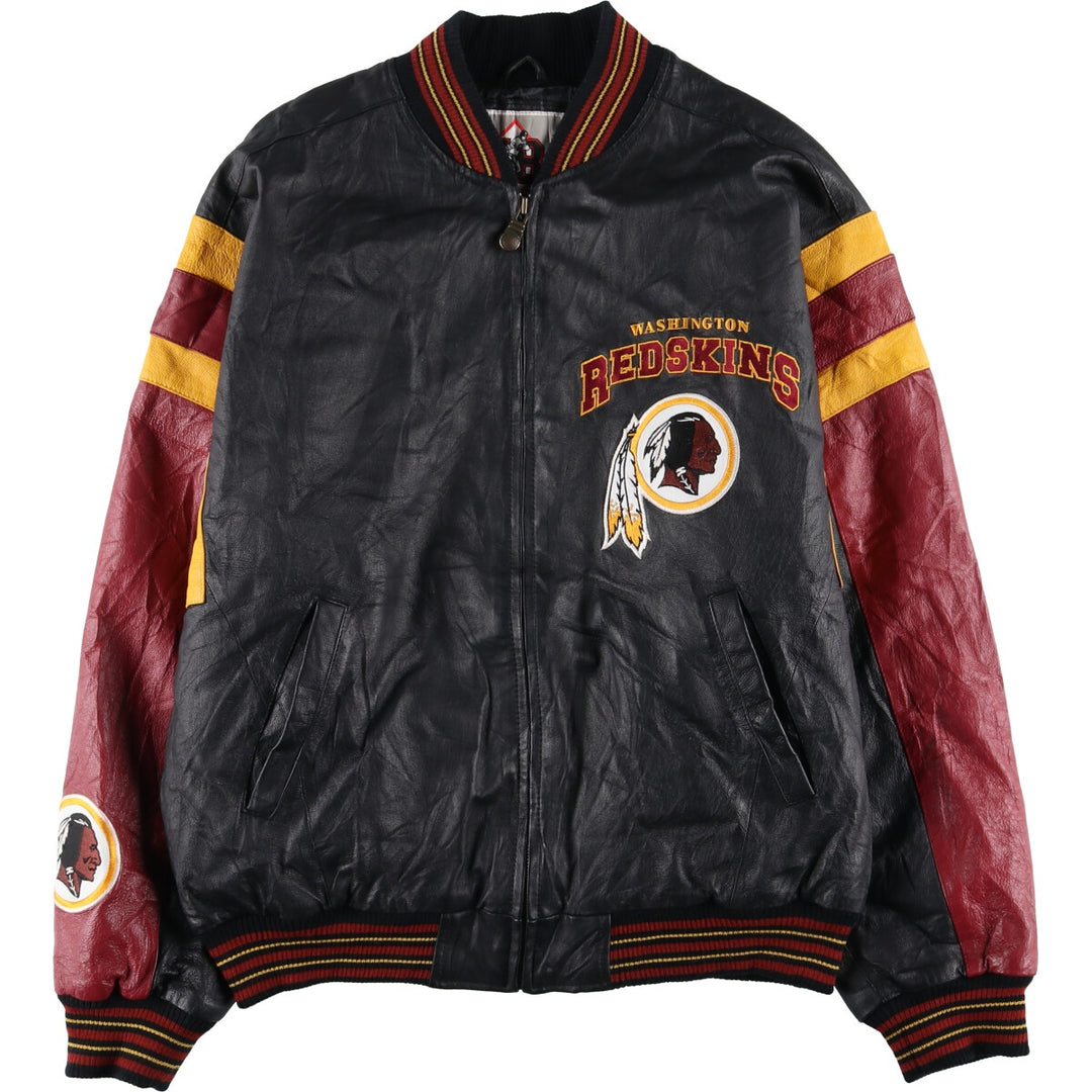 58 SPORT NFL WASHINGTON REDSKINS Washington Redskins All Leather Varsity Jacket Men's L size /eaa503161