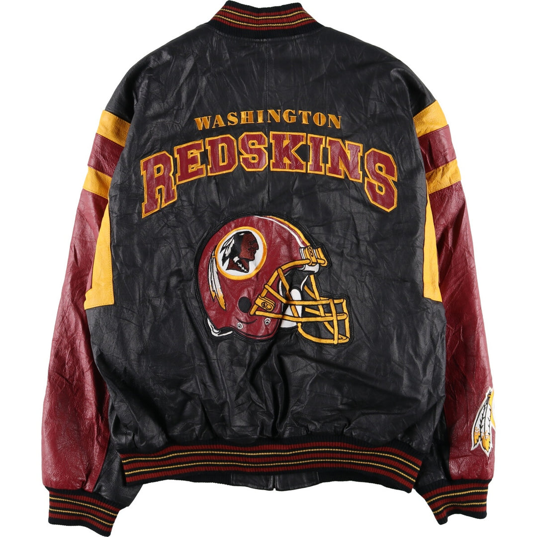 58 SPORT NFL WASHINGTON REDSKINS Washington Redskins All Leather Varsity Jacket Men's L size /eaa503161