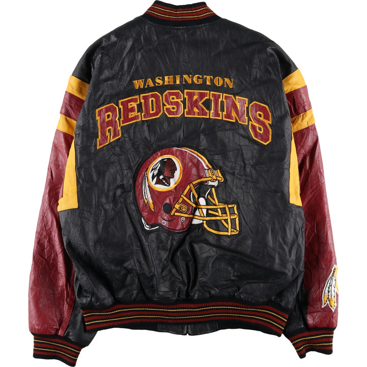 58 SPORT NFL WASHINGTON REDSKINS Washington Redskins All Leather Varsity Jacket Men's L size /eaa503161