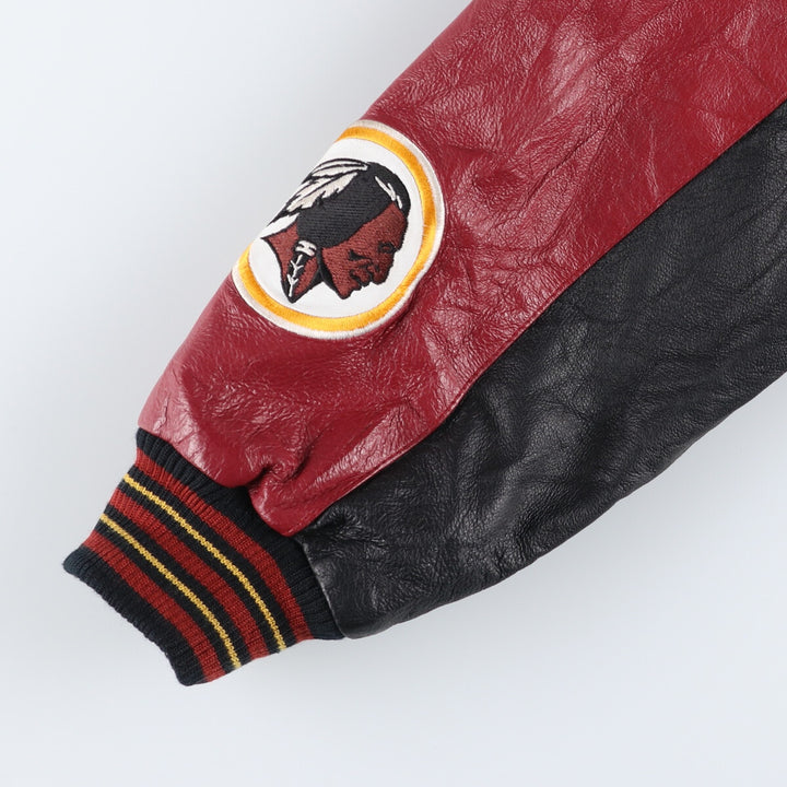 58 SPORT NFL WASHINGTON REDSKINS Washington Redskins All Leather Varsity Jacket Men's L size /eaa503161