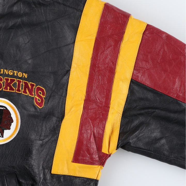 58 SPORT NFL WASHINGTON REDSKINS Washington Redskins All Leather Varsity Jacket Men's L size /eaa503161