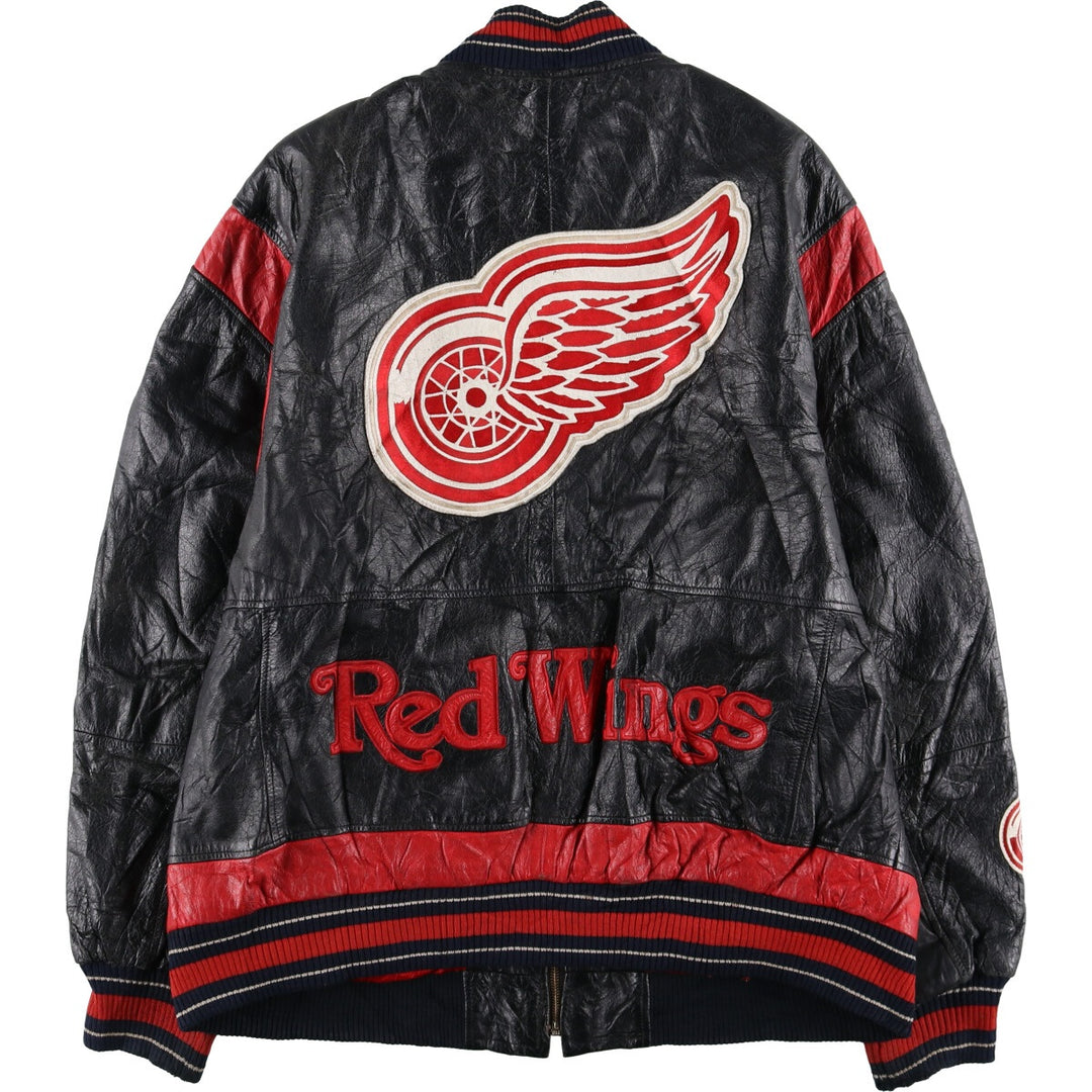 NHL DETROIT RED WINGS Detroit Red Wings All Leather Varsity Jacket Men's XL /eaa503163