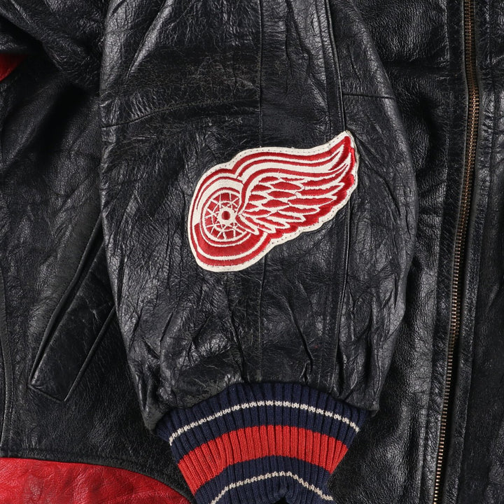 NHL DETROIT RED WINGS Detroit Red Wings All Leather Varsity Jacket Men's XL /eaa503163