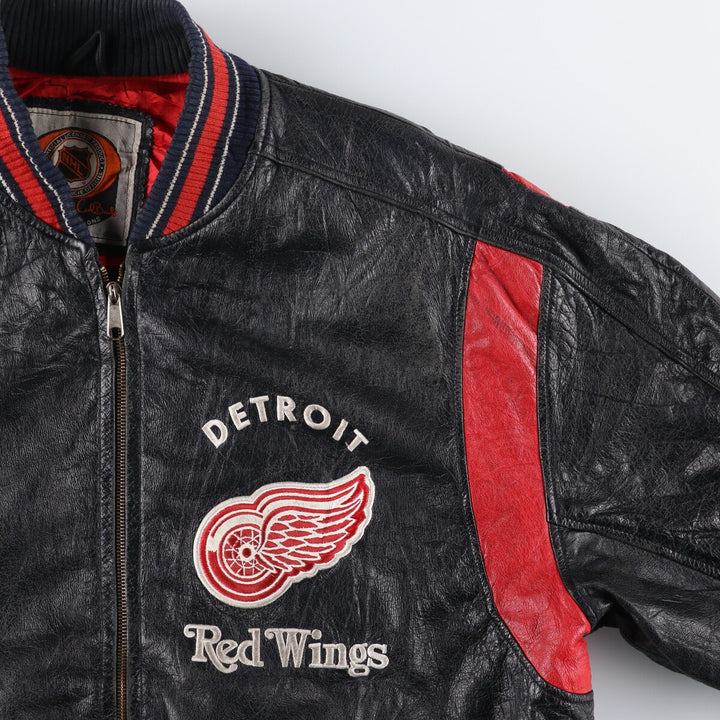 NHL DETROIT RED WINGS Detroit Red Wings All Leather Varsity Jacket Men's XL /eaa503163