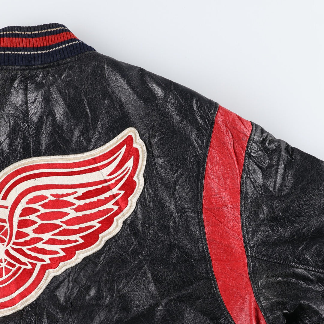 NHL DETROIT RED WINGS Detroit Red Wings All Leather Varsity Jacket Men's XL /eaa503163