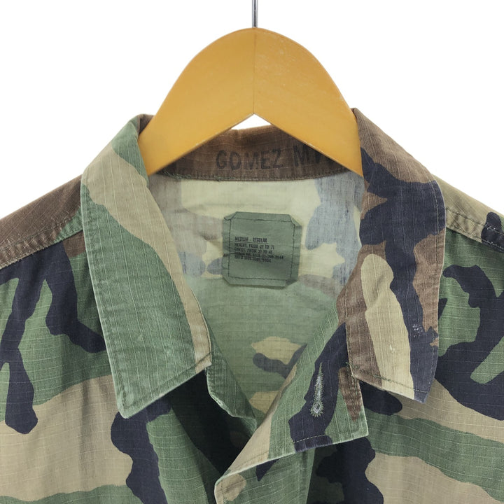 Authentic US military item, 90'S camouflage pattern woodland camo BDU military jacket, made in USA, MEDIUM-REGULAR, equivalent to men's M, vintage /eaa503187