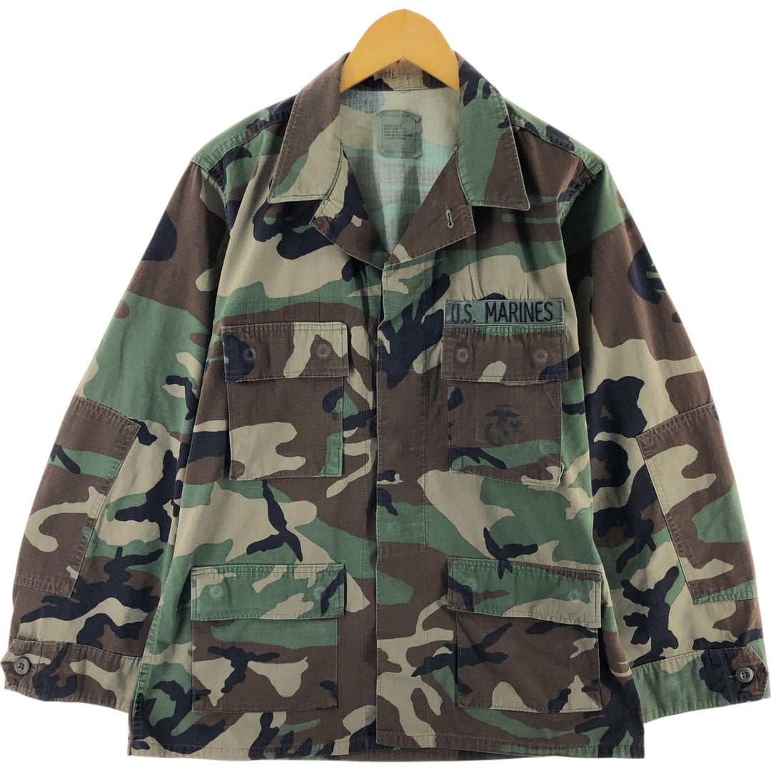 Authentic US military item, 1990'S camouflage pattern woodland camo BDU military jacket, made in USA, MEDIUM-REGULAR, equivalent to men's M, vintage /eaa503189