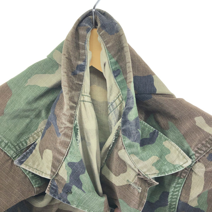 Authentic US military item, 90'S camouflage pattern woodland camo BDU military jacket, made in USA, MEDIUM-REGULAR, men's M equivalent, vintage /eaa503192