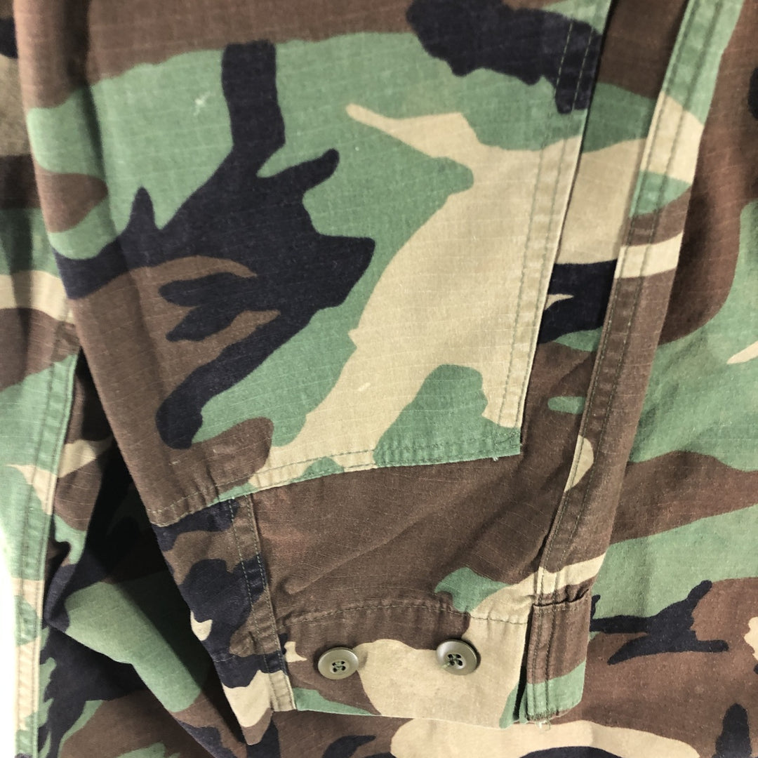 Authentic US military item, 1990'S camouflage pattern woodland camo BDU military jacket, made in USA, MEDIUM-REGULAR, equivalent to men's M, vintage /eaa503193