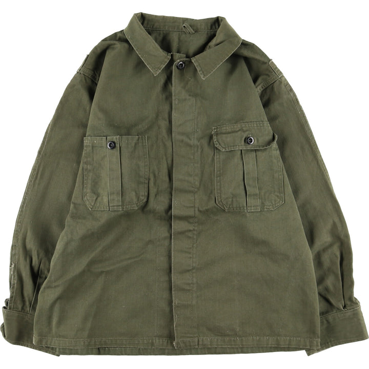 Herringbone twill military jacket, men's size L / eaa503199