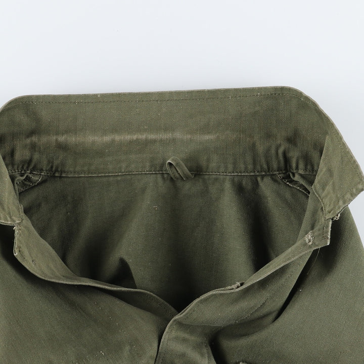 Herringbone twill military jacket, men's size L / eaa503199