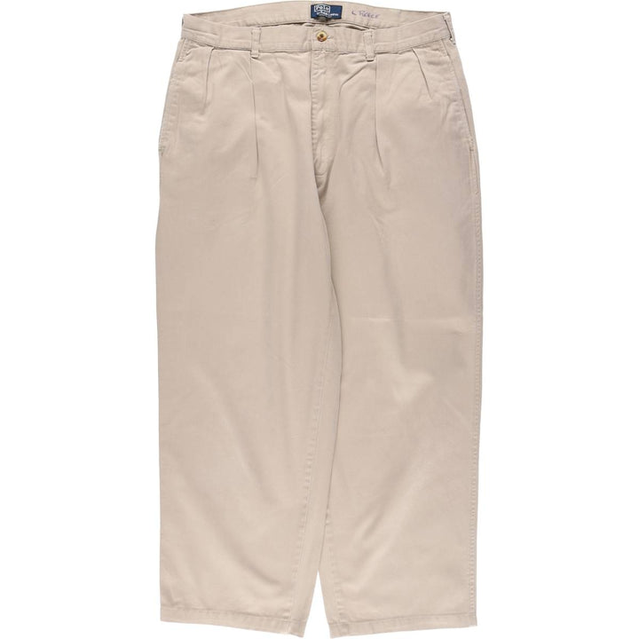 90'S Ralph Lauren POLO by Ralph Lauren Two-pleat Chino Pants Made in USA Men's W36 Vintage / eaa503256