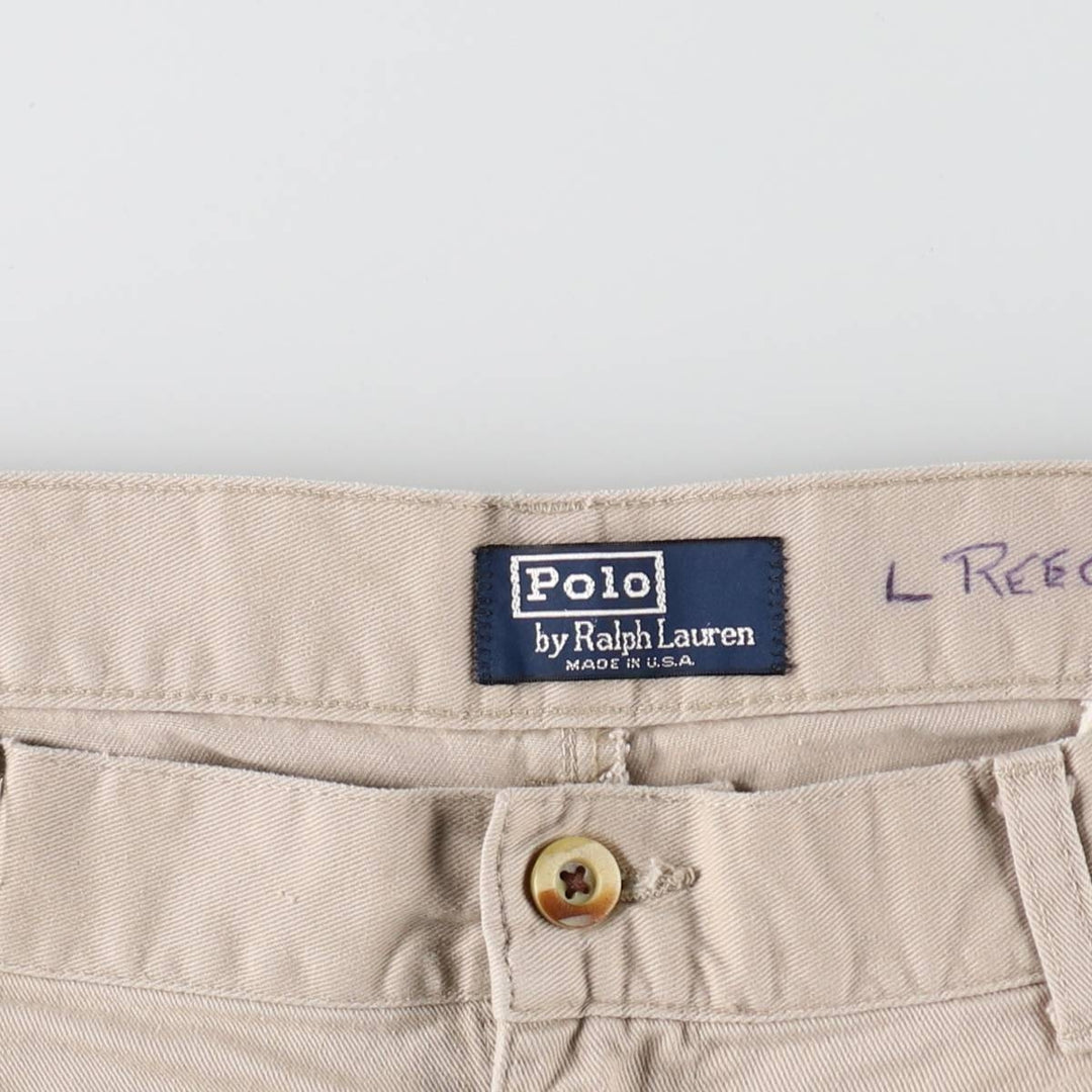 90'S Ralph Lauren POLO by Ralph Lauren Two-pleat Chino Pants Made in USA Men's W36 Vintage / eaa503256