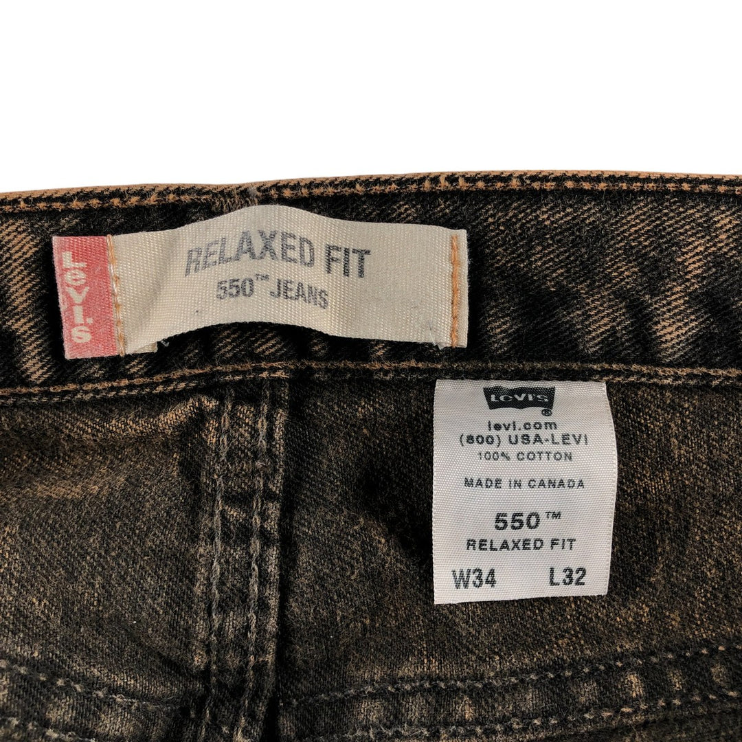 Levi's 550 Relaxed Fit Tapered Denim Pants Made in Canada Men's W34 equivalent / eaa503286