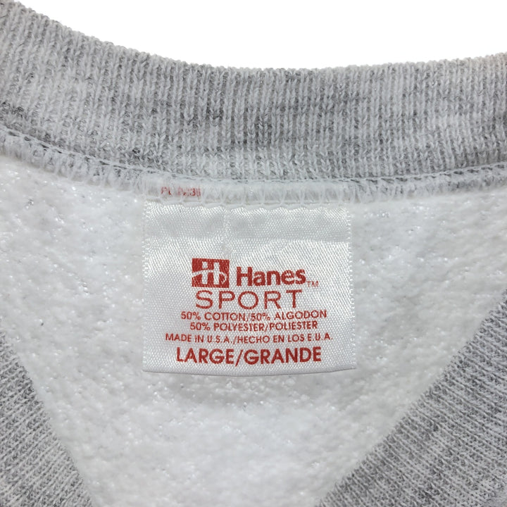 90'S Hanes plain blank sweatshirt, made in USA, men's size L, vintage /eaa503329