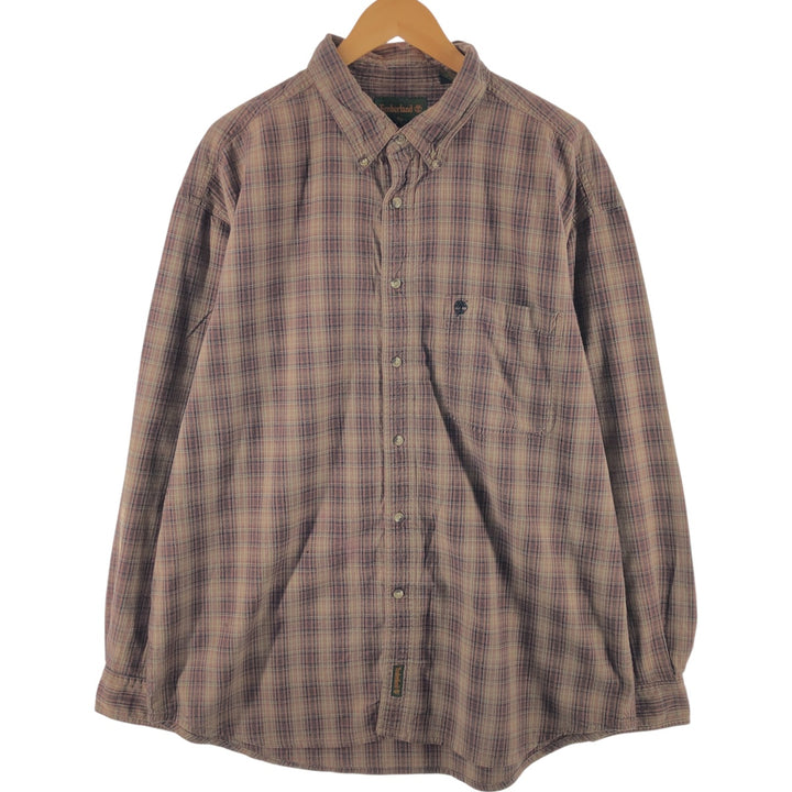 90'S Timberland long sleeve button down check shirt men's XL size vintage /eaa503367