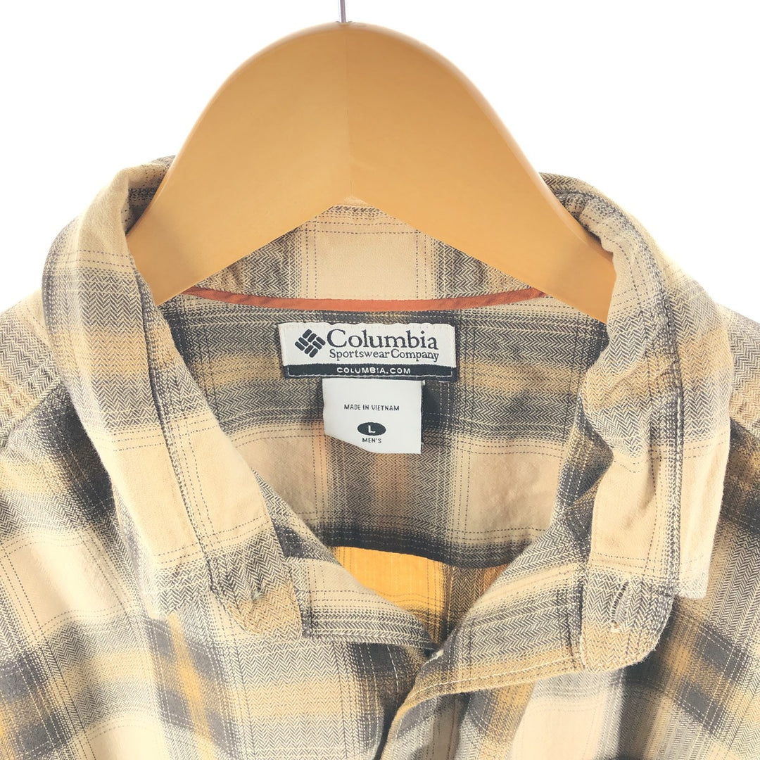 Columbia Ombre Check Long Sleeve Cotton Check Shirt, Men's L Size / eaa503368