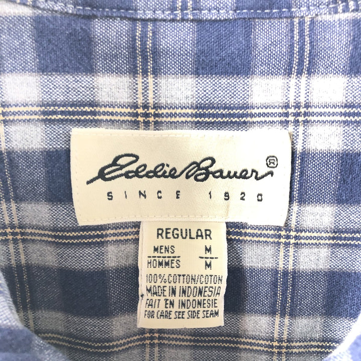 Eddie Bauer Long Sleeve Button-Down Check Shirt Men's Medium Size / eaa503370