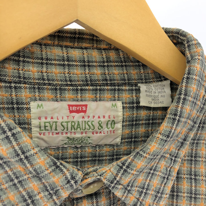 90'S Levi's Long Sleeve Cotton Check Shirt Men's Medium Vintage /eaa503380