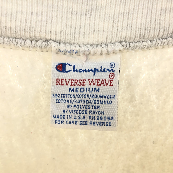 90'S Champion Reverse Weave Embroidered Tag College Sweatshirt Trainer Made in USA Men's M Vintage /eaa503387