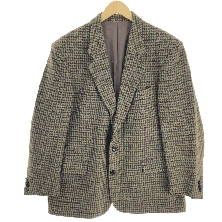 BECON CLASSIC Harris Tweed Gun Club Check Wool Tailored Jacket Men's L size /eaa503427