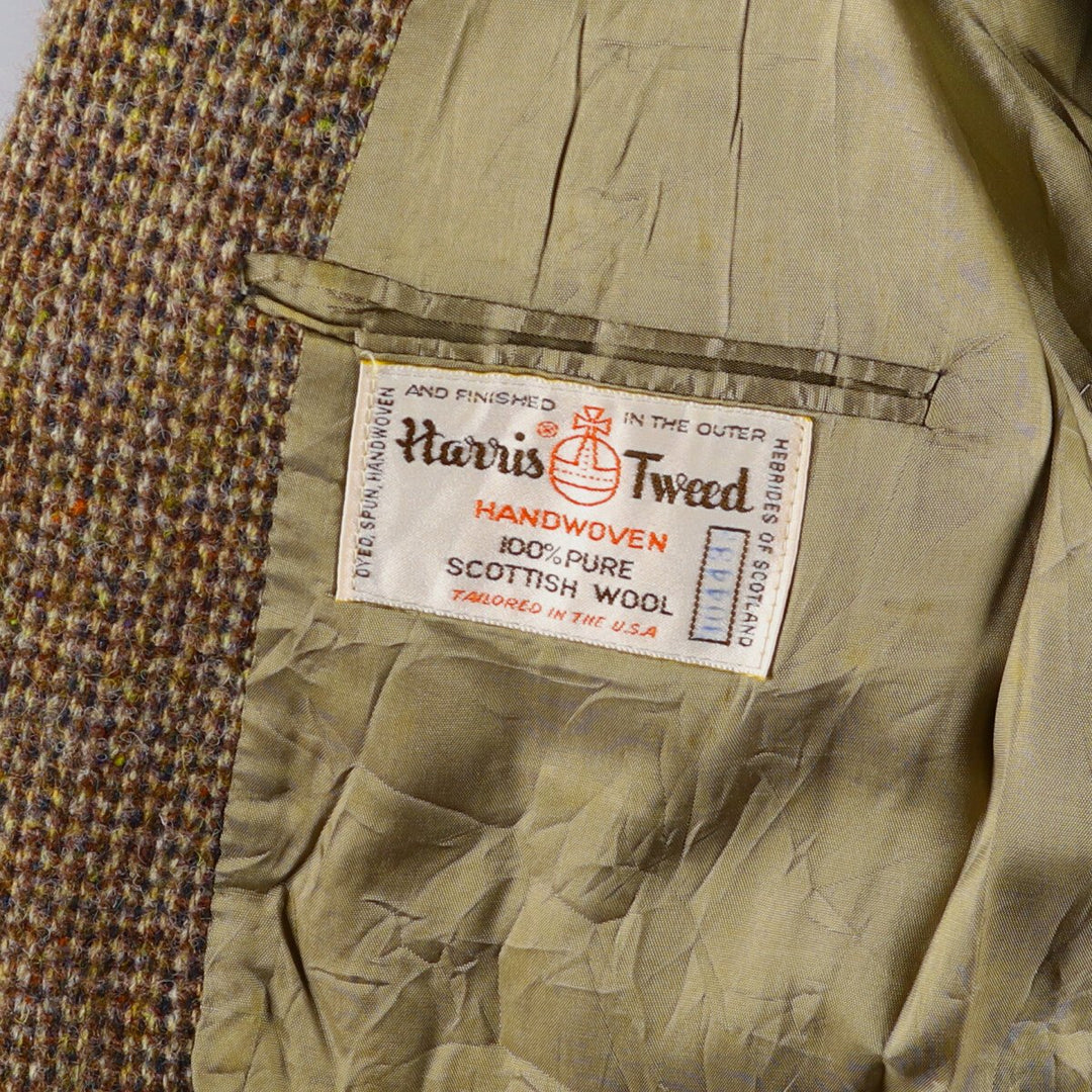 Harris Tweed Color Nep Wool Tailored Jacket Made in USA Men's L size / eaa503432