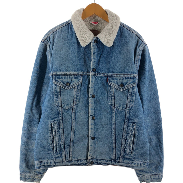 80'S Levi's 70608-0214 denim fleece jacket, men's size L, vintage / eaa503453