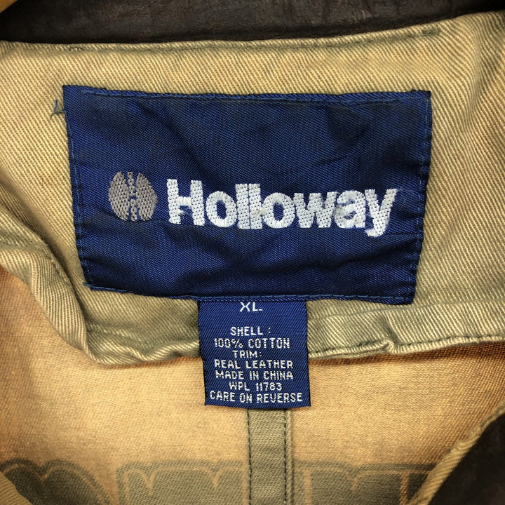 90s~ Holloway Back Print Cotton Jacket Men's XL Size Vintage / eaa503487