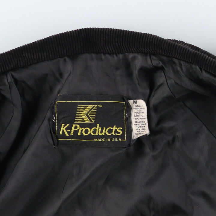 90'S K-Products CORVETTE Chevrolet Corduroy Blouson Made in USA Men's M Size Vintage /eaa503499