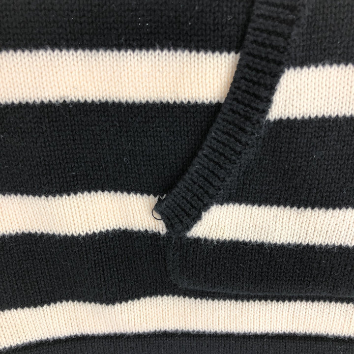 Ralph Lauren Jeans Company Striped Pattern Cotton Knit Half Zip Sweater Women's XL /eaa503529