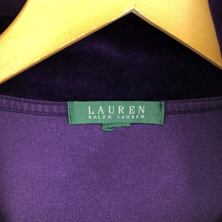 Ralph Lauren LAUREN Lauren Velour Full Zip Sweatshirt Trainer Women's L size / eaa503611