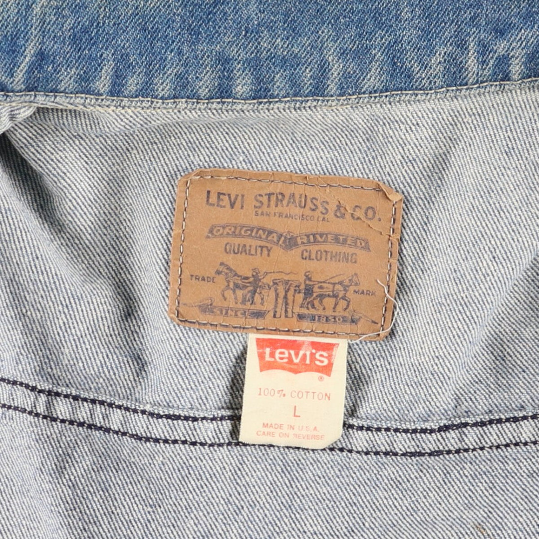 90'S Levi's 77930-7206 denim jacket, denim jacket, made in USA, women's size L, vintage /eaa503632