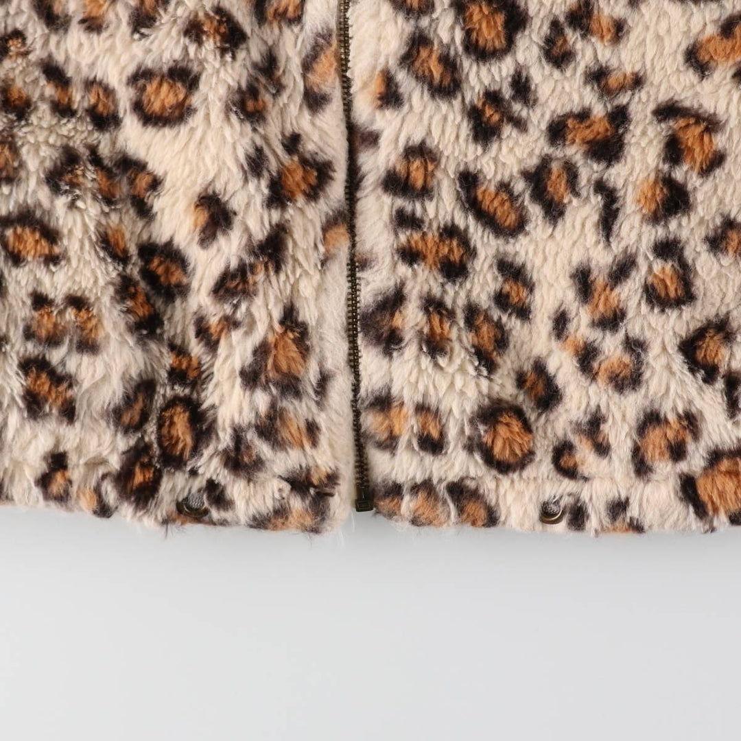 know.one.cares Leopard Pattern Fleece Jacket Women's XL /eaa503649