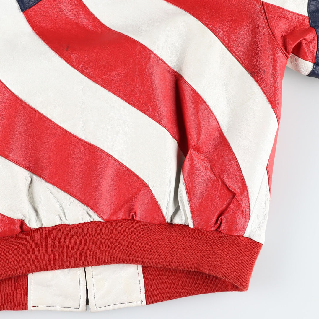 Michael Hoban Stars and Stripes Leather Blouson Jacket Men's Size L / eaa503658