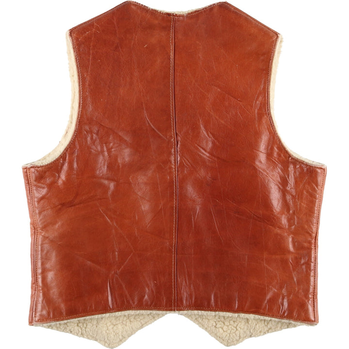 LLBean Leather Vest Women's M size /eaa503682